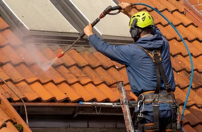 Démoussage et hydrofuge de toiture à Lourmais